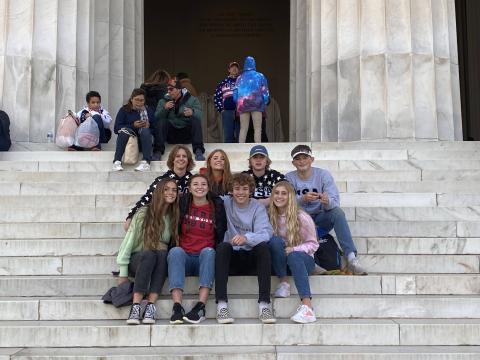 PHS students pose in DC