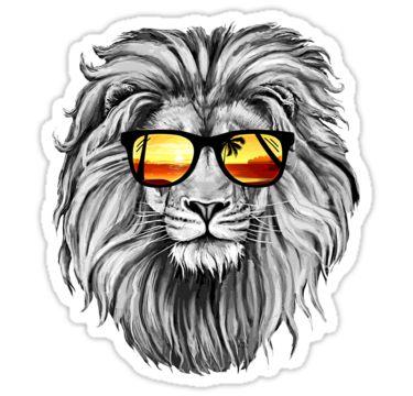 Lion in sunglasses