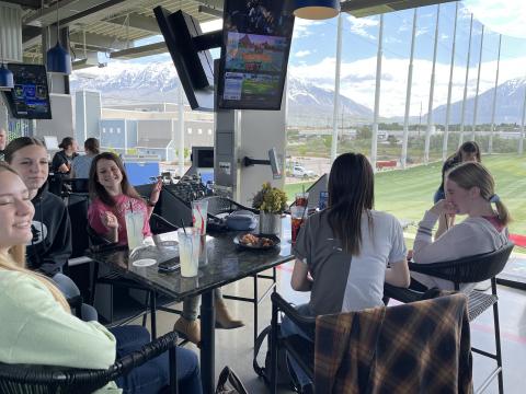 lunch at Top Golf